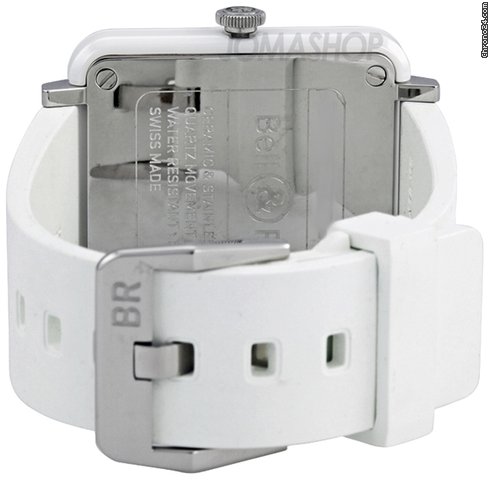 replica Bell & Ross Aviation White Phantom White Rubber Unisex Watch BRSWHCPHSRB WATCHES 1