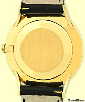 replica Patek Philippe Gent's Vintage 18K Yellow Gold Calatrava Strapwatch Oyster/Silver Dial with Gold Baton Markers, Acrylic Crystal WATCHES 1