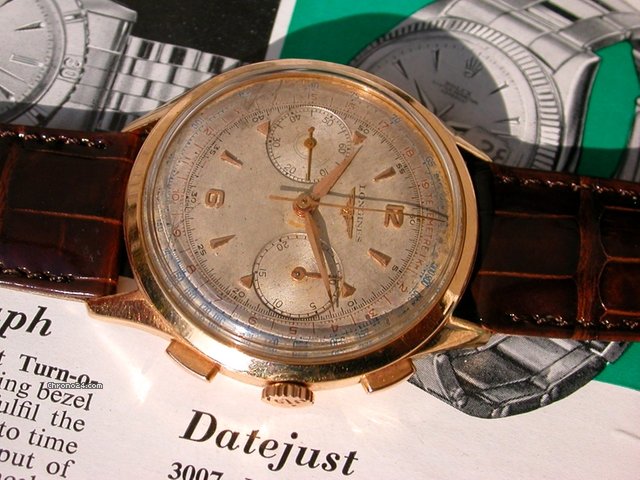 replica Longines Chronograph Kaliber 30CH in 18k Rosegold WATCHES 1