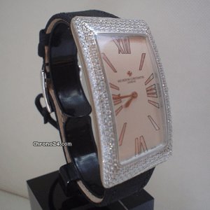 replica Vacheron Constantin 1972 WHiTE GOLD DiAMOND BEZEL LARGE SiZE WATCHES 1