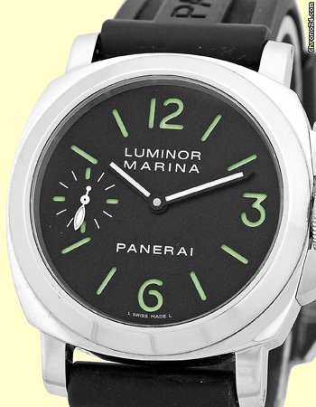 Panerai Gent's Stainless Steel PAM 111 Luminor Marina Strapwatch WATCHES 2