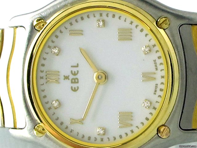 replica Ebel "Classic Wave", medium, Stahl/Gold WATCHES 1