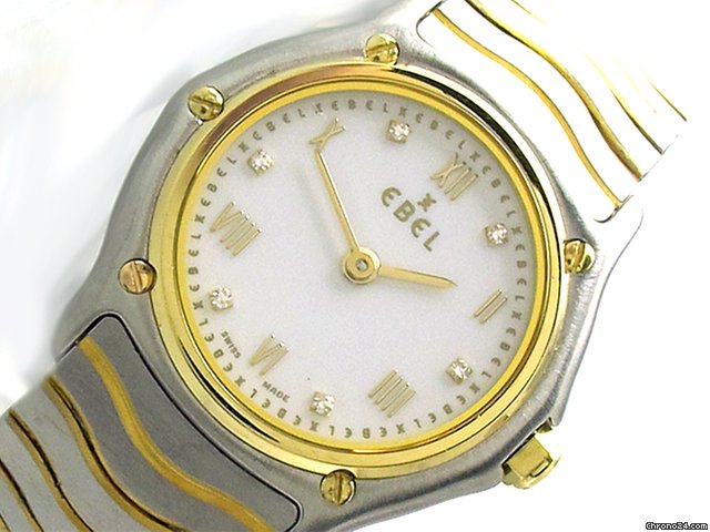 Ebel "Classic Wave", small, Stahl/Gold, Brillantbesatz WATCHES 2