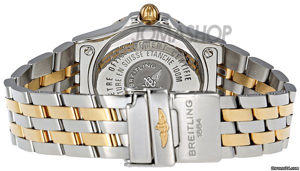 replica Breitling Galactic 30 Black Dial Automatic Chrono Two-Tone Mens Watch C71340L2-B952 WATCHES 1