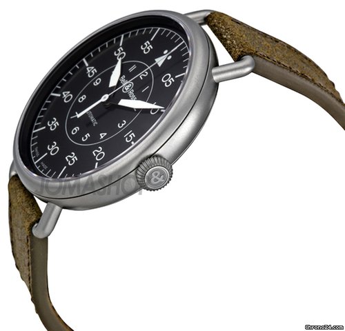 Bell & Ross Military Black Dial Distressed Leather Strap Automatic Mens Watch BRWW192-MIL WATCHES 2