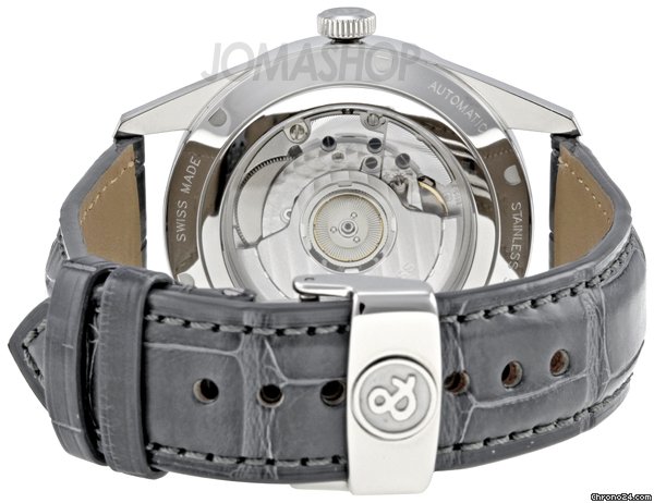 replica Bell & Ross Vintage Officer Silver Dial Grey Alligator Strap Automatic Mens Watch BR123-OFFICER-SIL WATCHES 1
