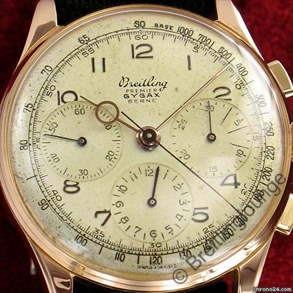 replica Breitling Premier Tricompax Gygax Chronograph 734 18 Kt Rot-Gold WATCHES 1