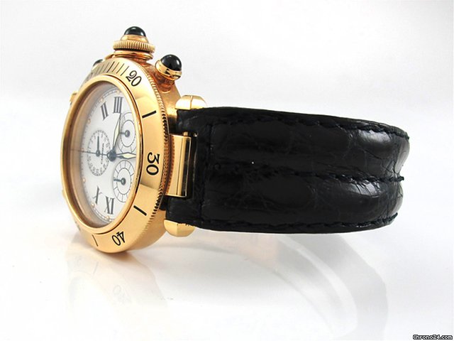 replica Cartier Damen "PASHA CHRONO" 750/- Gelbgold Quarz WATCHES 1