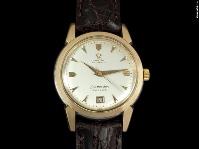 Omega 1952 OMEGA VINTAGE SEAMASTER, Automatic Date, 14K Gold & Sta WATCHES 2
