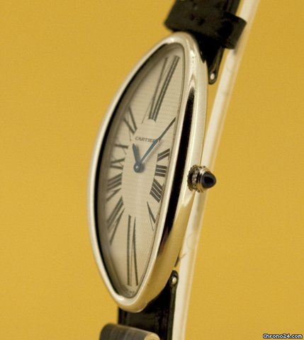 replica Cartier RARE BAIGNOIRE ALLONGE WG 18K WATCHES 1