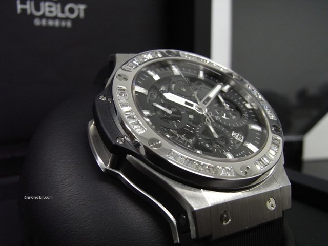 Hublot Big Bang Aero 44mm Steel Skeleton Watch 2012 Diamond Bezel WATCHES 2