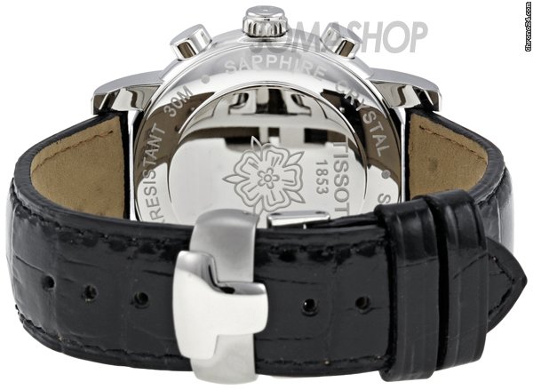 replica Tissot Dressport Chronograph Black Leather Ladies Watch T0502171605201 WATCHES 1