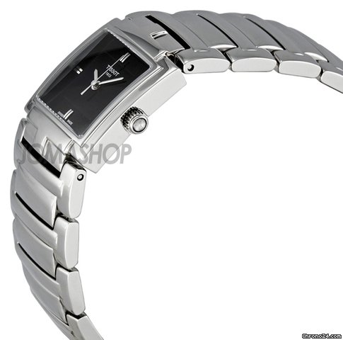 Tissot T-Evocation Black Dial Stainless Steel Ladies Watch T0513101105100 WATCHES 2