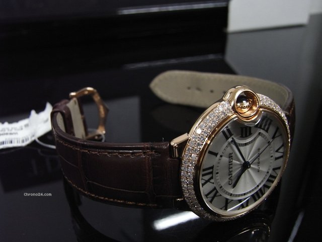 replica Cartier Ballon Bleu de Cartier Medium New Watch Custom Diamond Bezel WATCHES 1