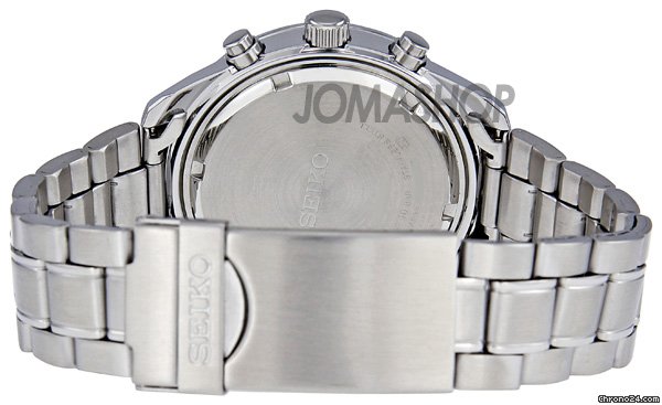 replica Seiko Chronograph Stainless Steel black Dial Mens Watch SNDC49 WATCHES 1