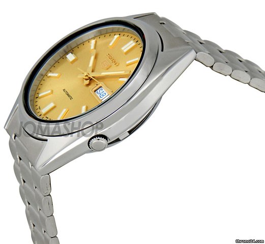 Seiko 5 Champagne Dial Automatic Stainless Steel Mens Watch SNXS81 WATCHES 2