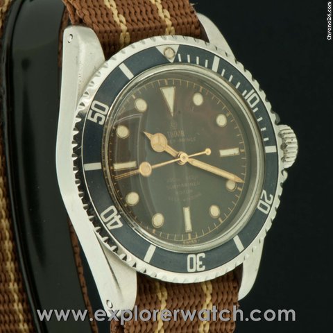 replica Tudor SUBMARINER 7928 PCG BROWN DIAL WATCHES 1