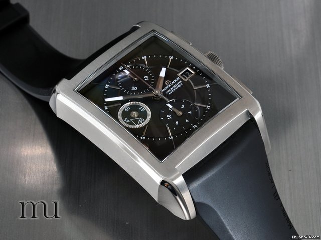 Maurice Lacroix Pontos Rectangulaire Titan mit Kautschukarmand, neu, on hold WATCHES 2