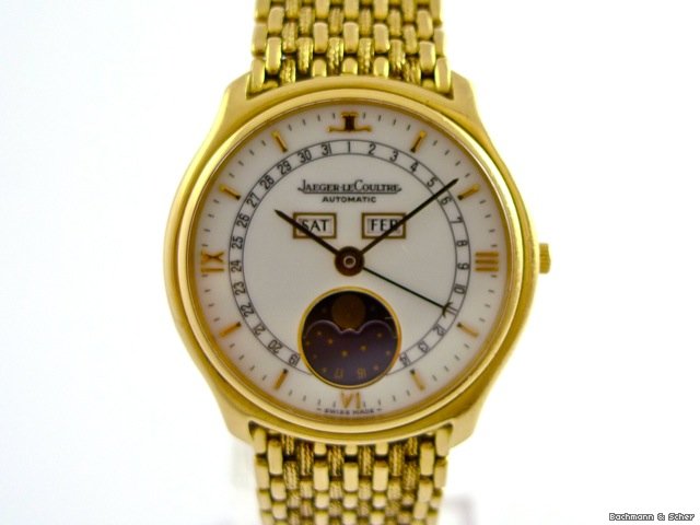 replica Jaeger-LeCoultre Gentleman's Watch with Calendar, Moon-Phase, 18k Yellow Gold WATCHES 1
