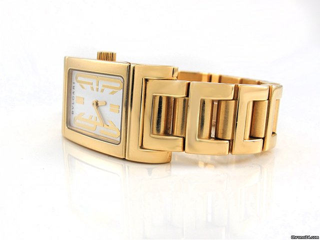 replica Bulgari "RETTANGOLO" 750/- Gelbgold Quarz WATCHES 1