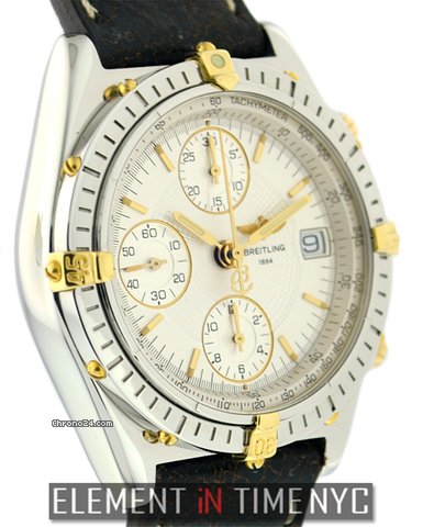Breitling Chronomat Chronograph 2Tone Silver Dial 39mm WATCHES 2