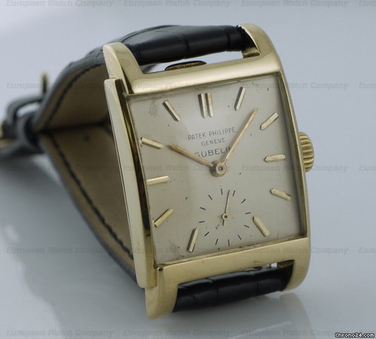 Patek Philippe 2476 Rectangular "Bombe" 18K YG WATCHES 2