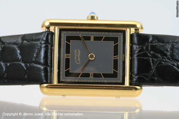 Cartier Tank Vermeil Quartz 925 Silber Vergoldet WATCHES 2