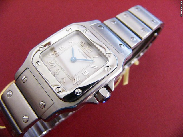 replica Cartier Santos Galbee Stahl TOP Zustand WATCHES 1