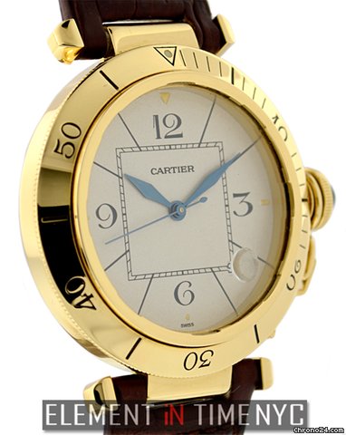 Cartier Pasha 38mm 18k Yellow Gold Silver Dial WATCHES 2