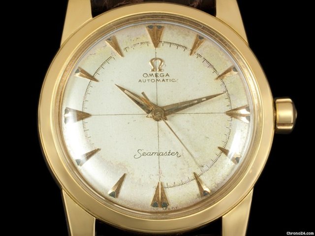 replica Omega 1952 Vintage OMEGA Mens SEAMASTER Automatic Watch - 18K Gold WATCHES 1