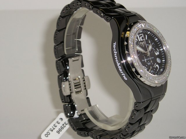 replica Technomarine Ceramique Diamonds Chrono Black WATCHES 1