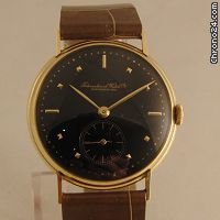 replica IWC vintage solid gold black gilt dial WATCHES 1