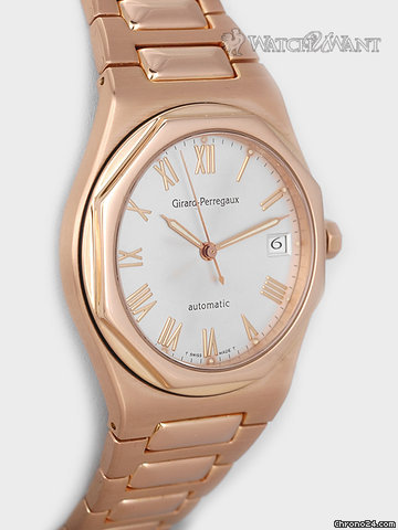 replica Girard Perregaux Laureato Automatic - 38mm 18k Rose Gold & Rose Gold Bracelet - Lightly Worn Condition WATCHES 1