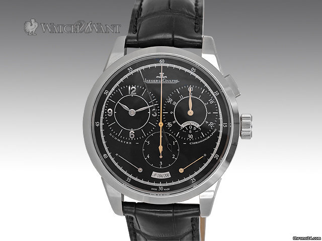 Jaeger-LeCoultre JLC Duometre Chronograph Jump Seconds 1/6 Seconds - Ref Q6013470 - 42mm 18k White Gold Case - Special Edition 200 Pieces Ultra Rare 18k White Gold & Black Dial - Boxes/Papers 100% Complete & Unworn WATCHES 2