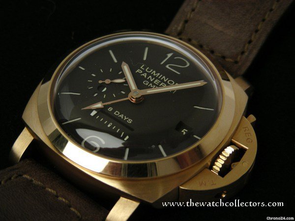 replica Panerai Very Rare Luminor Marina 1950 Pink Gold Chocolate Dial "PAM 289" Full Set 2011 WATCHES 1