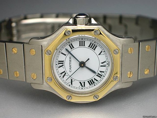 Cartier "Santos Automatique" Edelstahl/Gelbgold - TOP ANGEBOT WATCHES 2