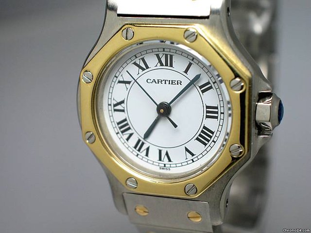 replica Cartier "Santos Automatique" Edelstahl/Gelbgold - TOP ANGEBOT WATCHES 1
