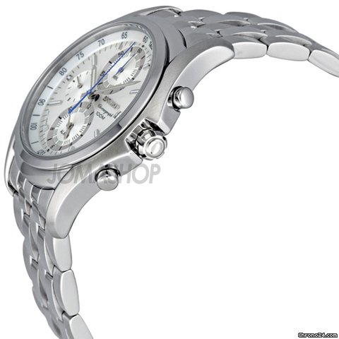 Seiko White Dial Chronograph Tachymeter Mens Watch SNAE81 WATCHES 2