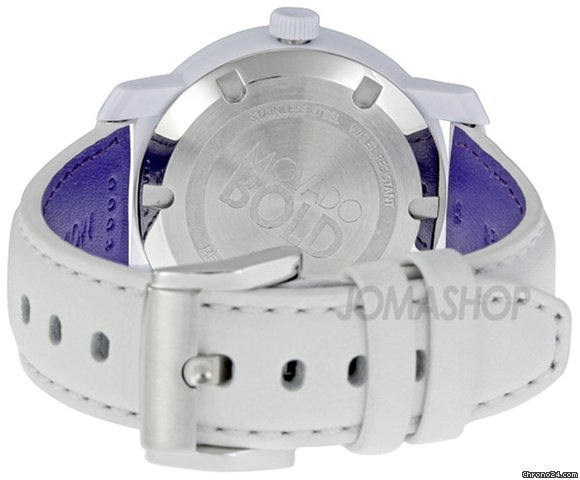replica Movado Bold Medium White Leather Ladies Watch 3600054 WATCHES 1