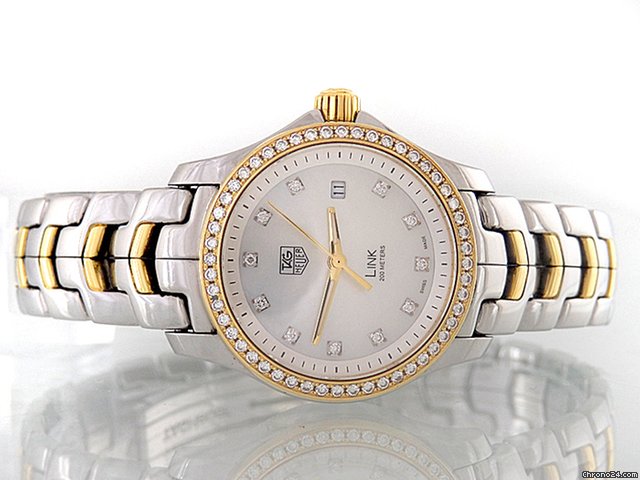 TAG Heuer "Link", Stahl/Gelbgold, L¨ınette mit Brillantbesatz WATCHES 2