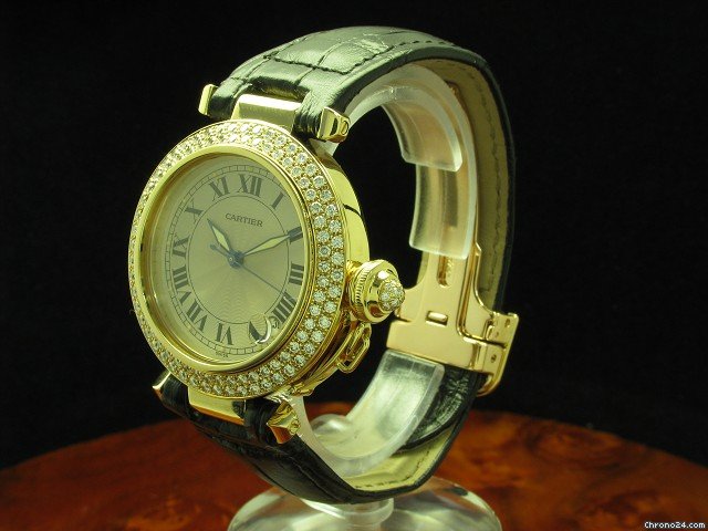 Cartier Pasha 18kt Gold Automatic Damenuhr Mit Brillant Besatz WATCHES 2