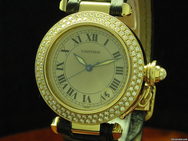 replica Cartier Pasha 18kt Gold Automatic Damenuhr Mit Brillant Besatz WATCHES 1