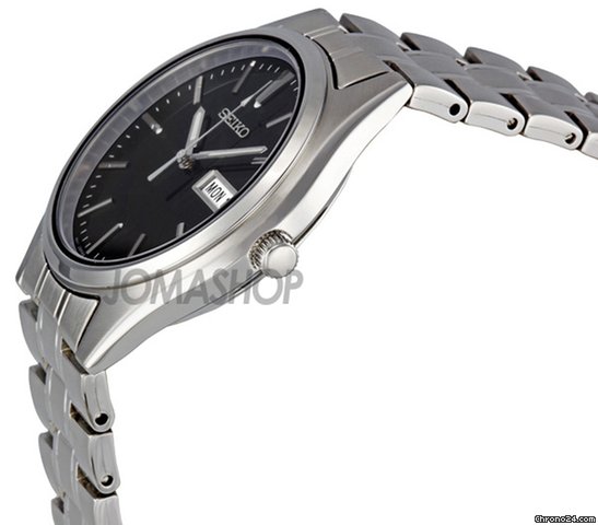 Seiko Black Dial Stainless Steel Quartz Mens Watch SGGA65 WATCHES 2