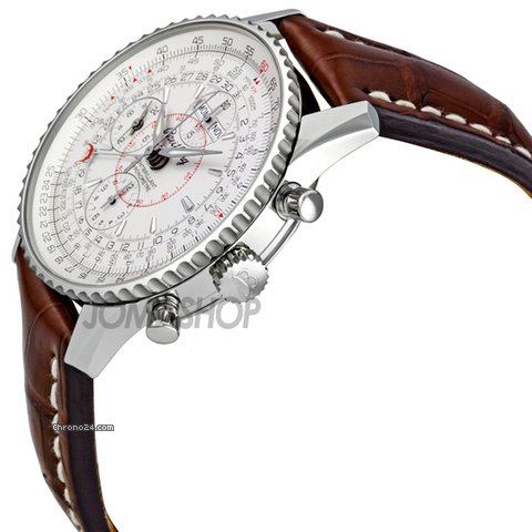 Breitling Montbrilliant Datora Chronograph Brown Crocodile Strap Mens Watch A2133012-G518BRCD WATCHES 2