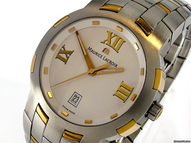 Maurice Lacroix "Milestone", Stahl-18K/750 Gelbgold, Quarz, Gewicht = 197 g WATCHES 2