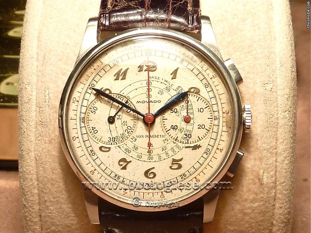 Movado M90 Original 1950's Breguet Numerals Vintage Chronograph WATCHES 2