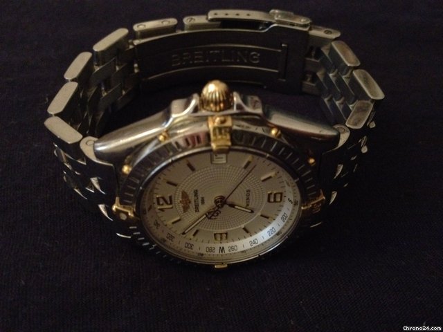replica Breitling Wings B10050 Automatic Stainless Steel Yellow Gold White WATCHES 1
