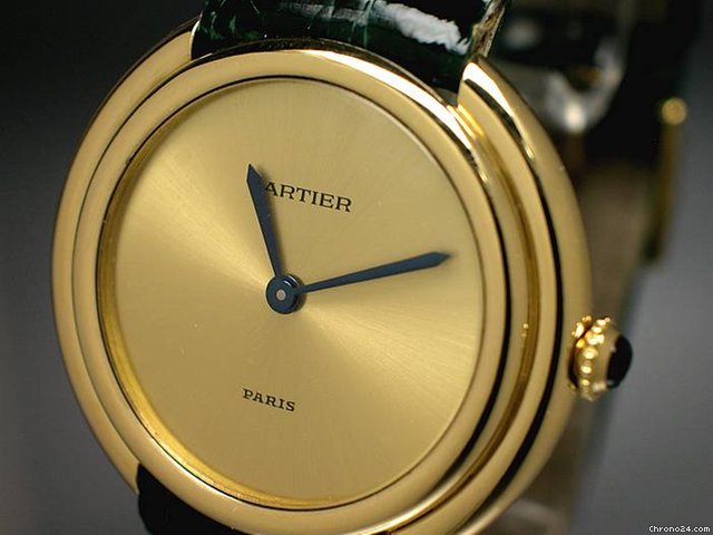 replica Cartier "Damenuhr in 18K/750 Gelbgold" Lederband - TOP ANGEBOT WATCHES 1 