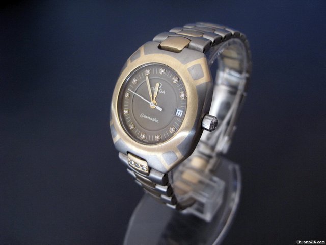 replica Omega Seamaster Midi Titan/Gold & 14 Diamanten WATCHES 1 