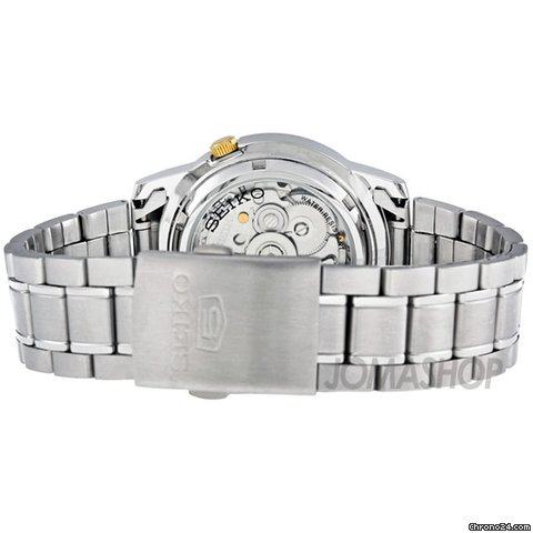 replica Seiko 5 Automatic Stainless Steel Gold Dial Mens Watch SNKK13 WATCHES 1
